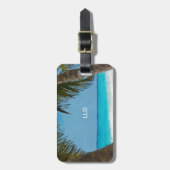 Tropischer Strand Gepäckanhänger (Vorderseite vertikal)