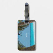 Tropischer Strand Gepäckanhänger (Rückseite vertikal)