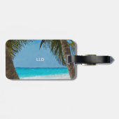 Tropischer Strand Gepäckanhänger (Rückseite horizontal)