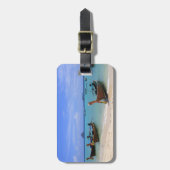 Tropischer Strand Gepäckanhänger (Vorderseite vertikal)