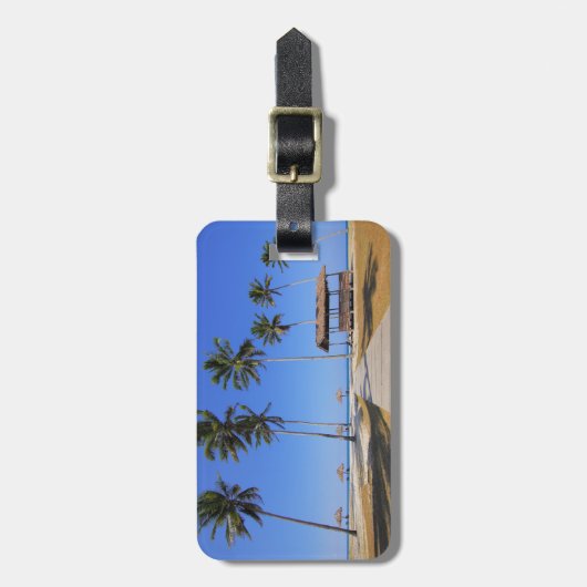 Tropischer Strand Gepäckanhänger (Vorderseite vertikal)