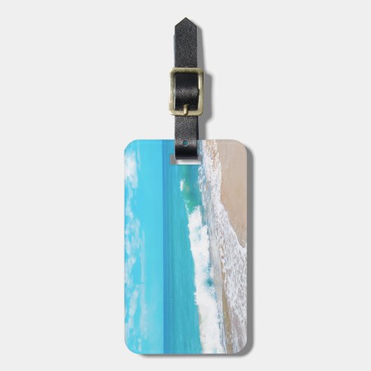 Tropischer Strand Gepäckanhänger (Vorderseite vertikal)