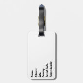 Tropischer Strand Gepäckanhänger (Rückseite vertikal)