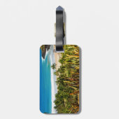 Tropischer Strand Gepäckanhänger (Rückseite vertikal)