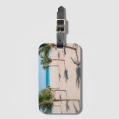 Tropischer Strand Gepäckanhänger (Vorderseite Vertikal)
