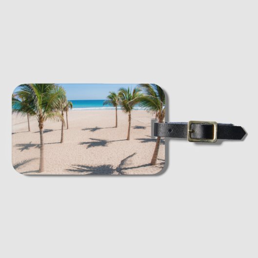 Tropischer Strand Gepäckanhänger (Vorderseite (Horizontal))