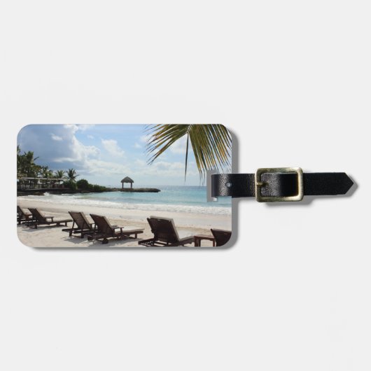 Tropischer Strand-Gepäckanhänger - Punta Cana Gepäckanhänger (Vorderseite horizontal)