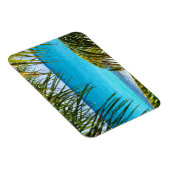 Tropischer Strand gerahmt mit Palmfronten Magnet (Rechte Seite)