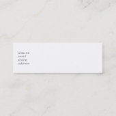 Tropischer Strand gerahmt mit Palmfronten Mini Visitenkarte (Rückseite)