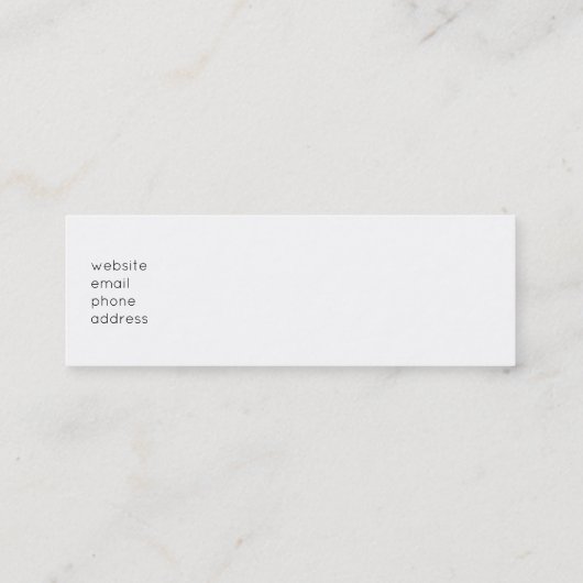 Tropischer Strand gerahmt mit Palmfronten Mini Visitenkarte (Rückseite)