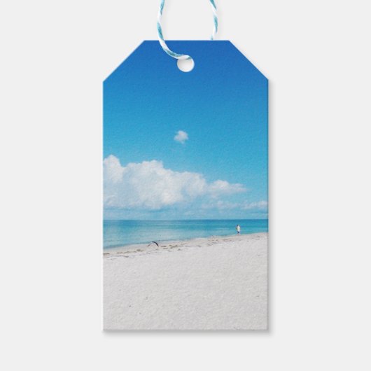 Tropischer Strand Geschenkanhänger (Vorderseite)