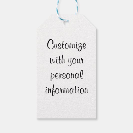 Tropischer Strand Geschenkanhänger (Rückseite)