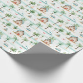 Tropischer Strand Geschenkpapier (Ecke)