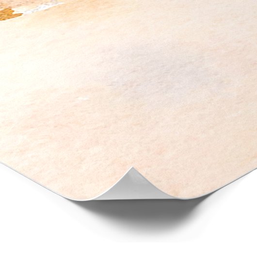 Tropischer Strand hawaii 5 0 Willkommensschild Pla Poster (Ecke)