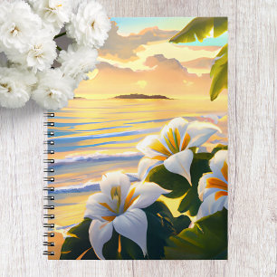 Tropischer Strand, Hawaii Notizbuch Notizblock