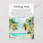 Tropischer Strand Hochzeit wünschend gut Begleitkarte (Vorderseite)