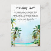 Tropischer Strand Hochzeit wünschend gut Begleitkarte (Vorderseite)
