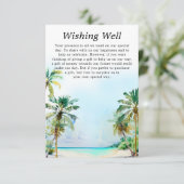 Tropischer Strand Hochzeit wünschend gut Begleitkarte (Stehend Vorderseite)