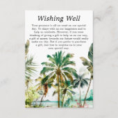 Tropischer Strand Hochzeit wünschend gut Begleitkarte (Vorderseite)
