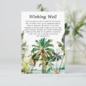 Tropischer Strand Hochzeit wünschend gut Begleitkarte (Stehend Vorderseite)