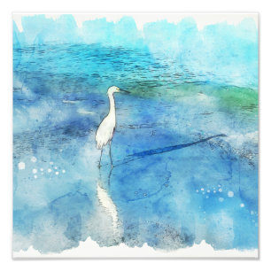 Tropischer Strand im Aquamarinen Aqua Türkis Blau  Fotodruck