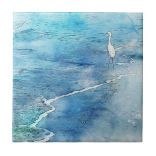 Tropischer Strand im Aquamarinen Aqua Türkise Blu Fliese