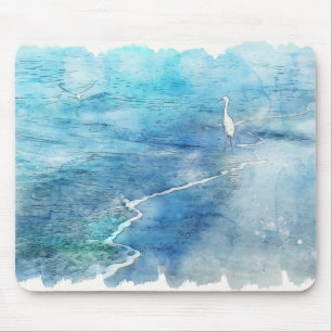 Tropischer Strand im Aquamarinen Aqua Türkise Blu Mousepad