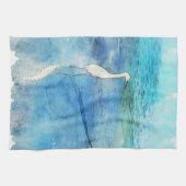 Tropischer Strand im Aquamarinen Aqua Türkise Blue Geschirrtuch (Horizontal)