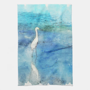 Tropischer Strand im Aquamarinen Aqua Türkise Blue Geschirrtuch