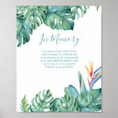 Tropischer Strand im Gedächtnis Poster (Vorne)