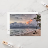 Tropischer Strand in der Karibik Karte (Vorderseite/Rückseite Beispiel)