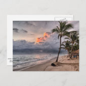 Tropischer Strand in der Karibik Postkarte (Vorne/Hinten)