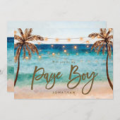 Tropischer Strand ist meine Seite Junge Vorschlag  Dankeskarte (Vorne/Hinten)