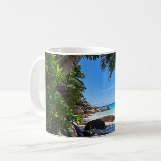Tropischer Strand Kaffeetasse (Vorderseite Links)