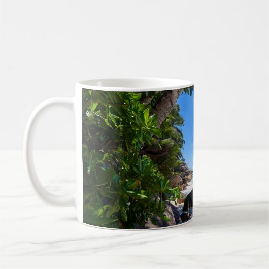 Tropischer Strand Kaffeetasse (Links)