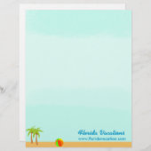 Tropischer Strand-karibische Ferienschablone Briefbogen (Vorne/Hinten)