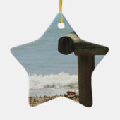 Tropischer Strand Keramik Ornament (Hinten)