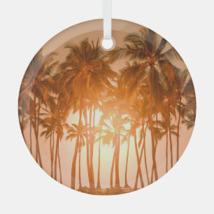 Tropischer Strand: landschaftliche Aussicht auf di Ornament Aus Glas