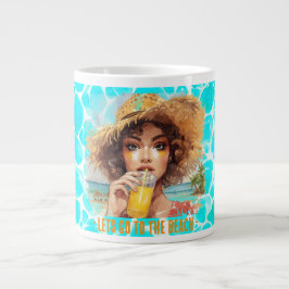 Tropischer Strand, Lass uns zum Strand gehen  Jumbo-Tasse