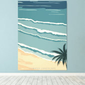 Tropischer Strand Leinwanddruck (Insitu (Holzboden))