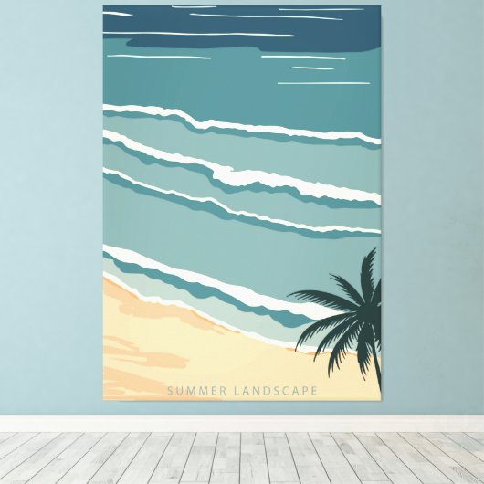 Tropischer Strand Leinwanddruck (Insitu (Holzboden))