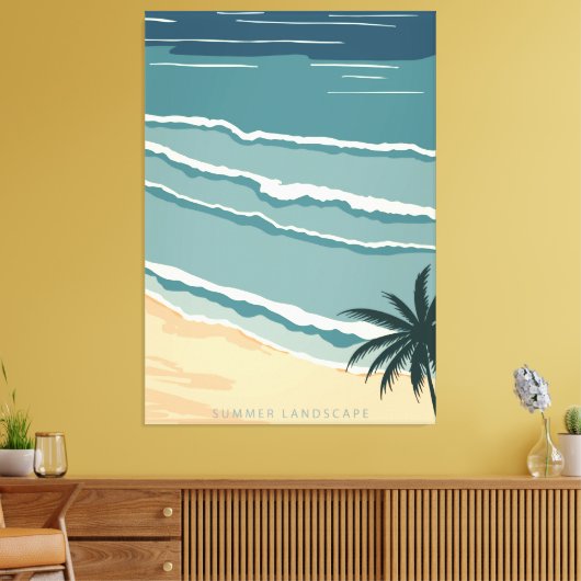 Tropischer Strand Leinwanddruck (Insitu (Wohnzimmer))