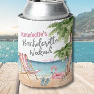 Tropischer Strand Mädchen-Wochenende Junggesellinn Dosenkühler