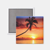 Tropischer Strand Magnet (Vorderseite/Rückseite)