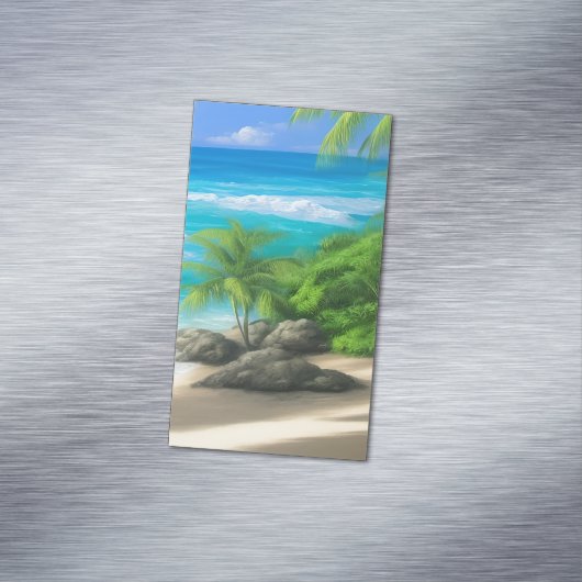 Tropischer Strand Magnetische Visitenkarte (Beispiel)