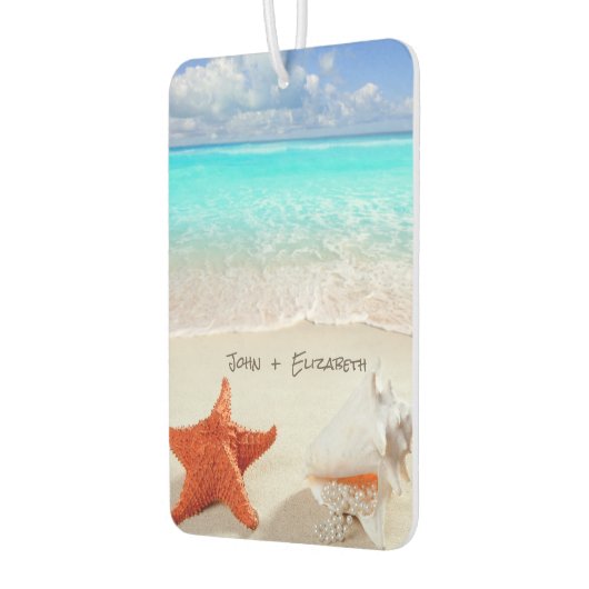 Tropischer Strand, Meer, Seastar, Seashell Autolufterfrischer (Links)