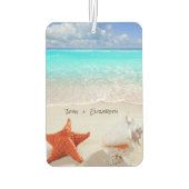 Tropischer Strand, Meer, Seastar, Seashell Autolufterfrischer (Rückseite)