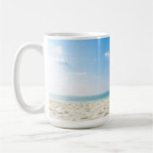 Tropischer Strand-Meersand-Himmel u. Sommer-Tag Kaffeetasse (Links)