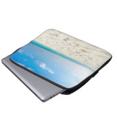 Tropischer Strand-Meersand-Himmel u. Sommer-Tag Laptopschutzhülle (Vorne Knopf)