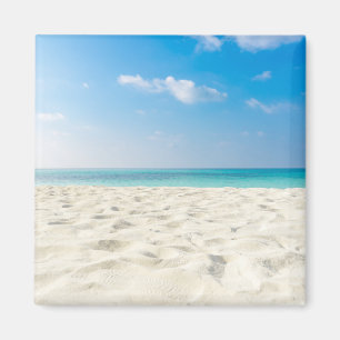 Tropischer Strand-Meersand-Himmel u. Sommer-Tag Magnet